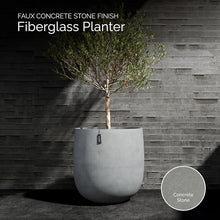 COSAPOTS Mondo Round Indoor/Outdoor Planter, 20x19in Concrete Stone
