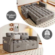 WDYLWFHW 65" Modern Dark Gray Velvet Foldable RV Love Seat Sofa