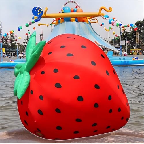 8FT Giant Inflatable Strawberry Decoration, Oxford Cloth Red Inflatable Fruit for Yard, Party, Wedding, Promotions(1PCS)