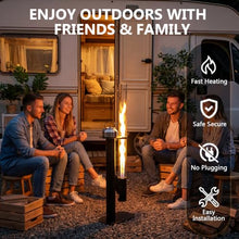 Generic 50.79in Modern Outdoor Fireplace with Table Wood Burning Stove