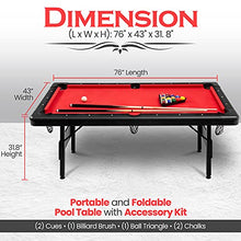 SereneLife Portable Pool Table Red