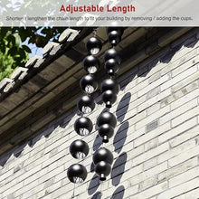 WhamtL Waterfall Rain Chain 6ft 7.5ft 8.5ft 9ft 13ft 15ft 16ft, Metal Hanging Rain Gutter Chain Rainwater Diverter, Black Rain Catcher for Downspout(Style1,7.5m (24.6ft))