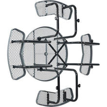Global Industrial 46" Round Picnic Table, Expanded Metal, Gray
