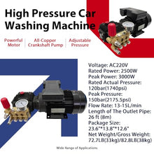 IntXanth Electric Portable High-Pressure Pump for Car Washing 4 US gal 220V