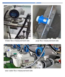 Water Flow Meter, 0.5% High Accuracy Electromagnetic Flow Meter for Juice Milk Beer Sewage Waste Water Electronic Integrated Flow Meter 4-20mA,for Outdoor Garden Hose Watering(DN50)