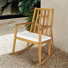 TEOYETTSF Rocking Chair Acacia Arm Cushion Sofa Garden