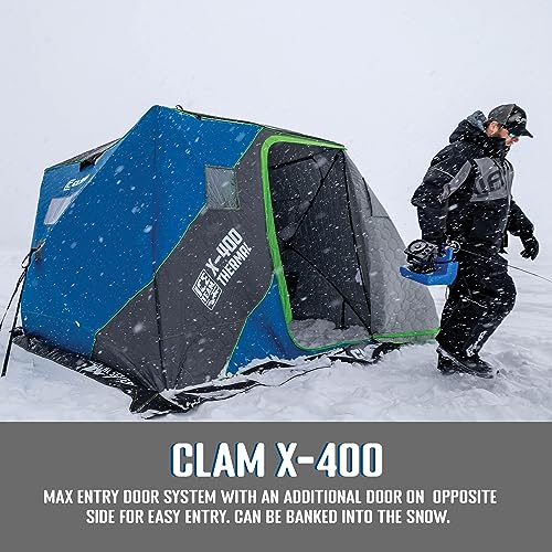 CLAM Portable 4 Person Ice Team Fishing Shelter Tent Premium Ice Team