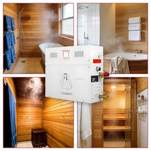 DNEPEI Quick Heating Steam Shower Generator Kit, Auto Drain Valve, Digital LED Controller Waterproof Digital Controller 95–131℉ for Steam Room Renovation 3kw-110v