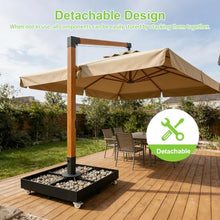 Carbon Steel Square Umbrella Base Stand 1100lbs Capacity with