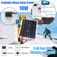 JYYEUTVCJ 10000W Off-Grid Solar Panel Kit with 18W Waterproof Solar Panel & 30A LCD Charge Controller for Home, RV, and Marine Use