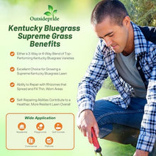Outsidepride Supreme Kentucky Bluegrass Seed Mix - 50 lbs Cold Tolerant, Lawn Grass w/OptiGrowth Coating for Seed Enhancement, Ideal for Home, Parks, & Athletic Fields