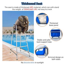 Lifeguard Pool High Chair with Sunshade, 304 Stainless Steel Safety Observation Ladder for Indoor/Outdoor Swimming (5.9'/70.8''/180cm)
