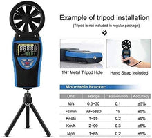 FRAHS Digital Anemometer, Handheld Vane Wind Speed Meter, Portable Digital Anemometer for Measuring Wind Speed