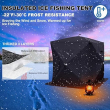 LKXNEW Outdoor Sauna Tent, Portable Dry Sauna Room for 3-4 People, Includes 4 Ice Anchors,Water Resistant, for Camping and Fishing