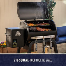 Pit Boss 700 Carbon Series Wood Pellet Grill & Smoker with LCD Digital Controller, 718-Sq. in. Cooking Space, 180°F to 500°F Temperature Range, Meat Probe, 13.5 lb. Pellet Hopper, Black