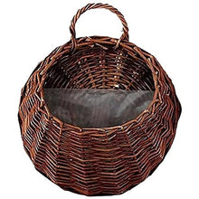 Woven Flower Pot Wall Hanging Bamboo Basket Handmade Woven Flower Basket Hanging Plant Basket Flower Holder for Garden Balcony Living Room Bedroom
