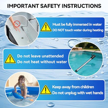 3000W 240V Titanium Fully Submersible Immersion Corrosion-Proof Water Heater, with Leakage Protection & Digital Thermostat, for Seawater Swimming Pool, Large Outdoor SPA, Commercial Large Pool