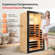 OUTEXER Sauna One Person Far Infrared Saunas Room Chilean Pine Wood 1050W