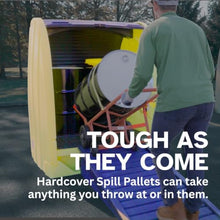 ENPAC Hardcover Spill Pallet Outdoor Storage with Drain, 6000 Lb Load Capacity, 66-Gallon Spill Capacity, Forkliftable, 65"x58"x69", 4-Drum EPA/OSHA Compliant
