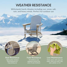 WestinTrends Malibu Malibu Outdoor Folding Poly Adirondack Chair (Set of 8), Weathered Wood