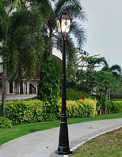 JINHH Victorian Style LED Outdoor Street Light Black 140cm