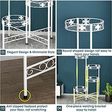 iumLeap Plant Stand 4 Tier Iron Craft Plant Shelves Flower Pot Holder Garden Rack Display Stand Succulent Plants Home Balcony