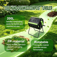 Dual Chamber Tumbling Composter Bin for Backyard Garden