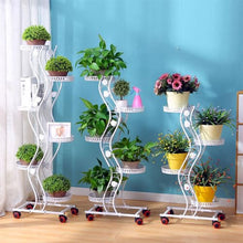 Multiple Metal Plant Shelf Indoor Outdoor Flower Rack 6-Tier Flower Pot Tall Corner Stand Modern Plant Rack Practical Planter Selves Modern Organizer Display Shelves For Balcony Garden Patio