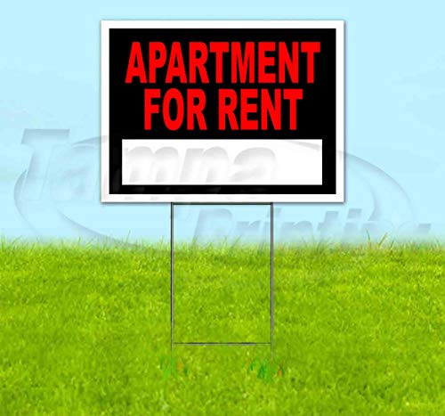 TampaPrinting Apartment for Rent Yard Sign 18" X 24" with Metal Step Stake