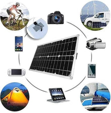 KZZAAO 500W 18V Solar Panel Portable Monocrystalline Solar Cell DIY Cable Waterproof Outdoor Car RV Rechargeable