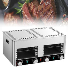 Electric Broiler, Electric Steak Broiler, 1472°f Stainless Steel Steak Cooker Time Temperature Adjustable, Electric Grill for Beef Chicken Vegetables B