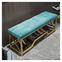 Footstools / Ottomans Shoe Stool Entrance 2 Tier Shoe Rack Storage Bench with Upholstered Seat Metal Frame for Living Room Bedroom Corridor living Room Corridor Bench Shoe Stool ( Color : F , Size : 1