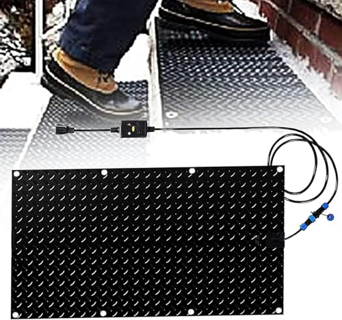 WRTYHGVGT Snow Melting mats Outdoor, Slip-Proof Ice Melting Mats, Heated Walkway Pad, for Winter Outdoor Snow Removal (Color : 2 Pack, Size : 30cmx60cm)