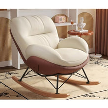 MHJKHG Terrace Comfortable Rocking Chair,Modern Lounge Chair for Balcony,Indoor Bedroom Rocking Chair,Sofa Lounger with Cushion,Ergonomic Chairs,Outdoor G
