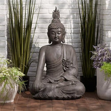 John Timberland Sitting Buddha 42" High Gray Indoor-Outdoor Large Statue