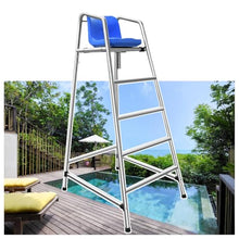 Lifeguard Pool High Chair with Sunshade, 304 Stainless Steel Safety Observation Ladder for Indoor/Outdoor Swimming (5.9'/70.8''/180cm)