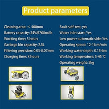 KANGJIEM Cordless Robotic Pool Cleaner, Automatic Pool Vacuum Cleaner Swimming Pool Cleaner with 300 Mins Running Time and Fast Charging Ideal for Pool Surface Up to 860 Sq.Ft