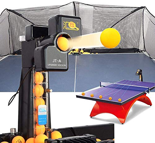 ZXMT Ping Pong Robot Machine Automatic JT-A Table Tennis Robot Machine with Catch Net Wired Remote Control