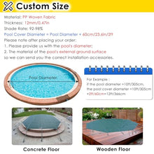 LZMZMQ Inground Pool Winter Cover, Outdoor Pool Green Mesh Safety Cover for Kids/Pets/Leaf Protection, Fits 5 8 10 12 15 18 21 25 28 30 feet Round(32'(9.8m))