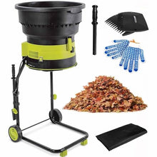 Hiedmeil Electric Leaf Mulcher Shredder, 2500W 8000RPM Garden Leaf Crusher with 20 Cutting Lines, 17:1 Reduction Ratio, Ideal for Yard Cleanup and Composting (60m)