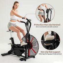 leikefitness AirBike Indoor Cycling Stationary Bicycle Black With Red