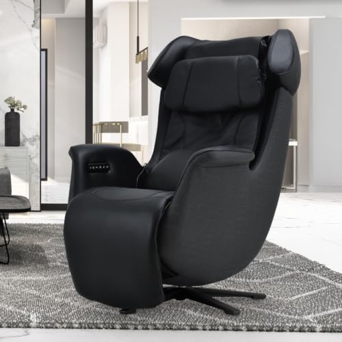 Osaki Milan 3D Recliner Relax Chair l Precision 3D Mechanism l Leg Vibration Massage l 300° Swivel l 3 Stages Zero Gravity l SL-Track System l Back Heating Therapy (Black)