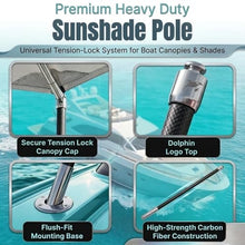 SC Wake SeaDek 60" Premium Heavy Duty Telescoping Sunshade Pole