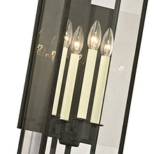Beckham 4-Light Outdoor Wall Sconce - Forged Iron Finish - Clear Glass