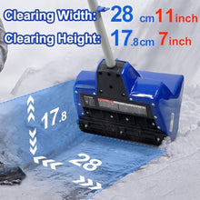 Eastnmythet Electric Snow Blower, Cordless Snow Blower Battery Powered, Hand-Pushed Snow Thrower Shovel for Driveway, Patio, and Playground,2 Battery