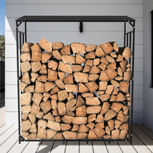 IEDFHJU Firewood Rack Tall Metal Firewood Rack Stand with Cover