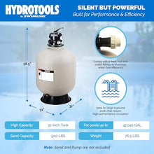 SWIMLINE Pool Sand Filter Combo Set with Stand & Valve, 31 in, 500 Lb Sand