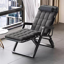 CUTPOIY Folding Reclining Chair Outdoor Garden Sun Lounger with Headrest Pillow, 5-Position Adjustable Lounge Chair Relaxer Recliner for Patio Lawn Beach Camping, Chair+Cushion