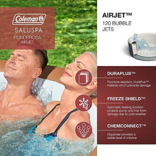 Coleman SaluSpa Ponderosa Inflatable Hot Tub with Spa Seats & Headrest Pillows