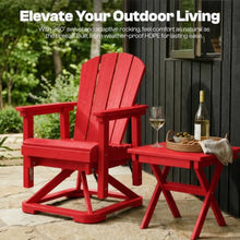 Patio Kingdom 6-Pack Adirondack Swivel Glider Set, High-End HDPE Outdoor Dining & Conversation Seating, All-Weather Commercial Grade Patio Gliding Chairs for Fire Pit, Red